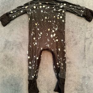 Little Sleepies Black Star & Moon Footed One-Piece